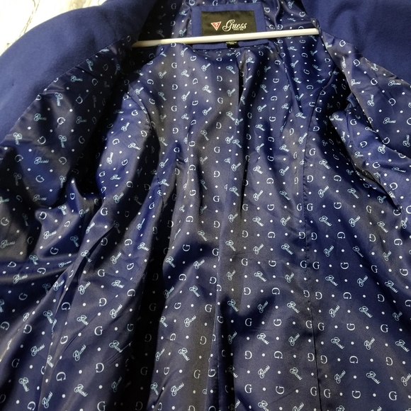 Cobalt Blue Guess Pea Coat * Like New - Picture 5 of 7